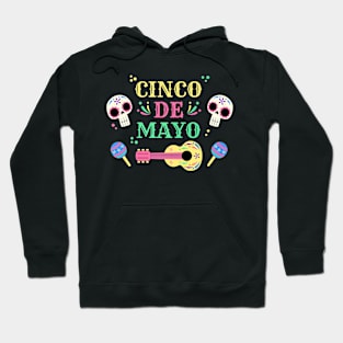 Mayo Colorful Skulls Design Hoodie